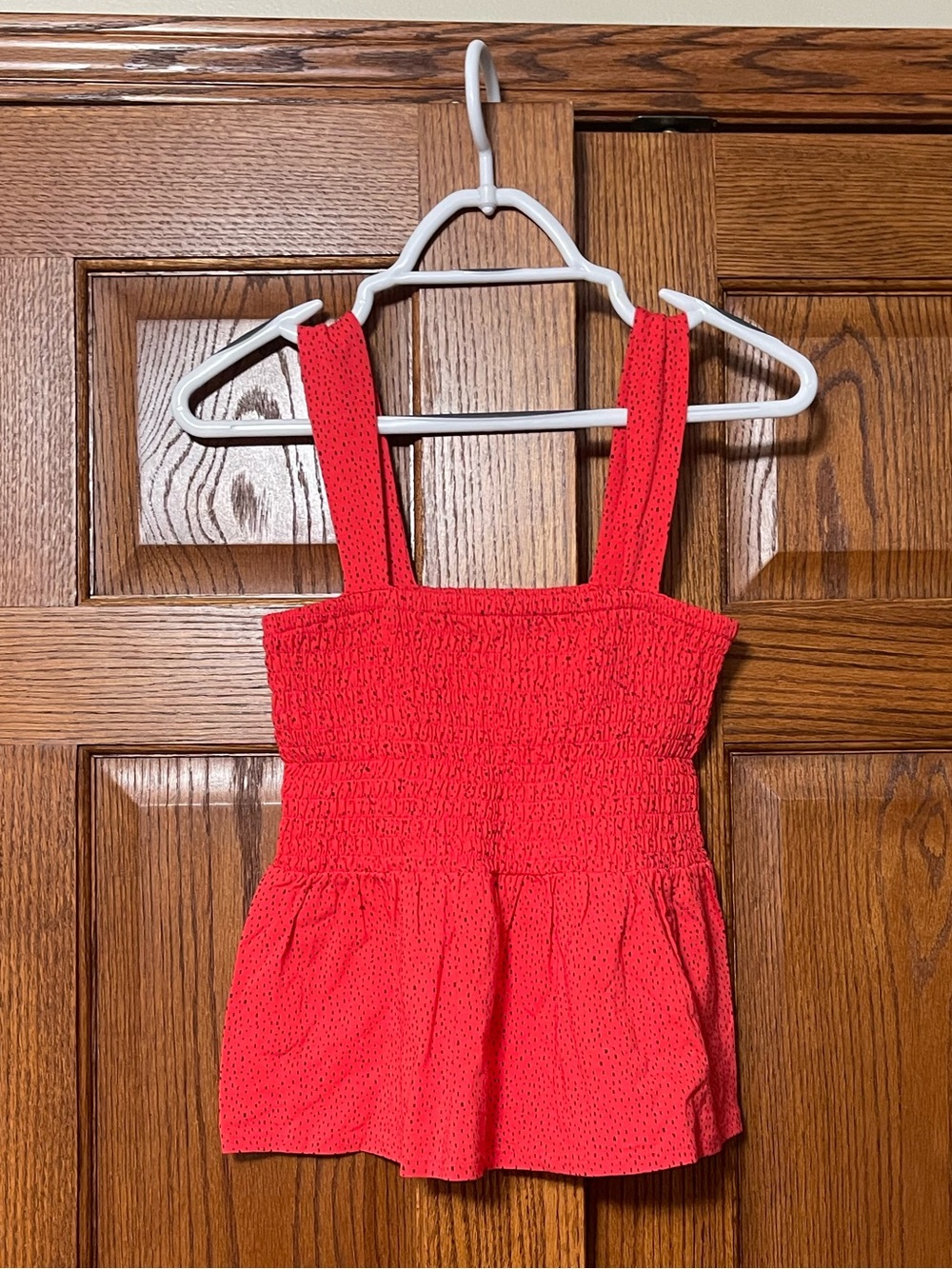 Express Red Smocked Top - Size S